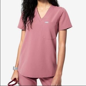 COPY - Figs Catarina Scrub Top Mauve Extra Small